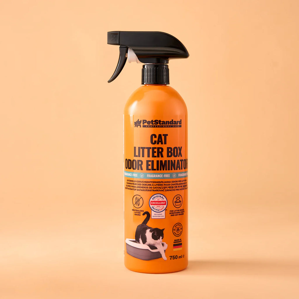 Solutie Profesionala Enzimatica pentru Eliminarea Mirosului de Urina din Litiera Pisicii, pentru Curatare Litiera, fara parfum, 750 ml