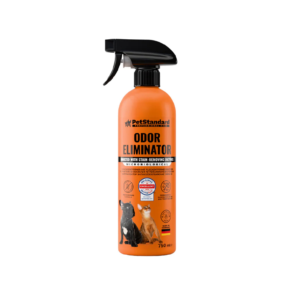 Solutie Profesionala Enzimatica pentru Eliminarea Mirosurilor, Curatare Urina Pisica si Caine, Fecale, Voma,  750 ml
