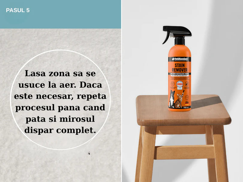 Solutie Profesionala Enzimatica pentru Eliminarea Petelor cu Neutralizare Mirosuri, Pet Standard, 750 ml